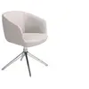 Image de Chaise tournante en tissu gris clair