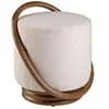 Image de Pouf en tissu blanc