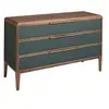 Image de Commode en pvc vert foncé et noyer