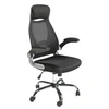 Image de Chaise de bureau pivotante en tissu noir