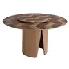 Image de Table à manger ronde noyer