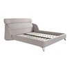 Image de Lit en tissu gris clair
