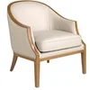 Image de Fauteuil en cuir sable 5127C, 74 x 81 x 84