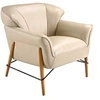 Image de Fauteuil en cuir sable 5129C, 86 x 85 x 81
