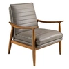 Image de Fauteuil en cuir gris foncé 5130C, 73 x 83 x 91