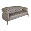 Image de Canapé Chester 2 places cuir gris 6187C, 207 x 104 x 82