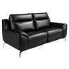 Image de Canapé relax 2 places en cuir noir 6193C, 192 x 93 x 92