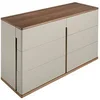 Image de Commode en bois gris et noyer 7168C, 135 x 48 x 76
