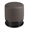 Image de Pouf en similicuir gris foncé