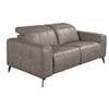 Image de Canapé de relaxation 2 places en cuir gris 6209, 176 x 110 x 98 cm -