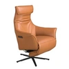 Image de Fauteuil pivotant en cuir brun 5137, 78 x 70 x 115 cm -
