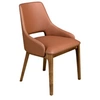 Image de Chaise en similicuir marron 4156, 54 x 61 x 83 cm -