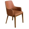 Image de Chaise en similicuir marron 4157, 54 x 61 x 83 cm -
