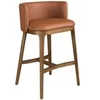 Image de Tabouret en simili cuir marron 4158, 53 x 51 x 84 cm -