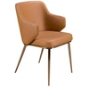 Image de Chaise en similicuir marron 4162, 51 x 62 x 80 cm -