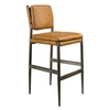 Image de Tabouret en cuir marron 4167, 49 x 55 x 112 cm -