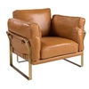 Image de Fauteuil en cuir camel