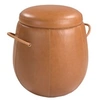 Image de Pouf en cuir camel