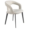 Image de Chaise en tissu blanc cassé 4173, 55 x 58 x 77 cm -