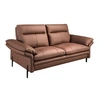 Image de Canapé 2 places en cuir marron 6242, 195 x 118 x 94 cm -