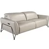 Image de Canapé de relaxation 3 places en cuir sable 6264, 213 x 111 x 104 cm -