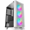 Image de Boîtier PC ATX MC-C Blanc Panneau Metal-Mesh 3 Ventilateurs FRGB 12cm