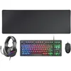 Image de Mars Gaming MCP-RGB3, Langue Espagnole, Ensemble RGB Clavier Fixe, Souris Flow 3200 DPI, Casque Over-Ear, Tapis de Souris XXL, Noir en occasion ou reconditionné