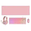 Image de Ensemble Mars Gaming MCP-RGB3 Combo, Clavier FRGB, Souris RGB Flow 3200 DPI, Casque RGB et Tapis de souris XXL, Rose, Langue Français