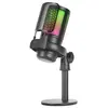 Image de MMIC-SE, Microphone de Studio ARGB Professionnel, ADC Ultra Haute Définition, Support Anti-Choc + Filtre Métallique Pop Mesh,Noir