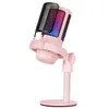 Image de MMIC-SE, Microphone de Studio ARGB Professionnel, ADC Ultra Haute Définition, Support Anti-Choc + Filtre Métallique Pop Mesh,Rose