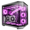 Image de Boîtier PC Mars Semi-Tour Gaming Custom ATX MC-3TCORE - Triple Fenêtre en Verre Trempé USB-C - Noir