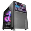 Image de MC-LCD Boîtier PC Micro-ATX Ecran LCD IPS 8 Grille Verre Trempé Panneau Modulaire Noir