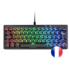 Image de Clavier Mécanique 60% RGB MKMINIPRO Hot-Swap Switch Bleu Français Noir