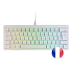 Image de Clavier Mécanique 60% RGB MKMINIPRO Hot-Swap Switch Bleu Français Blanc