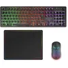 Image de Mars Gaming MCPWX, Français, Combo Gaming sans Fil, Technologie DualPro Link 2.4GPRO, Clavier Complet FRGB avec Contrôle Multimédia + Souris RGB 3200DPI + Tapis Antidérapant 360x260mm, Noir en occasion ou reconditionné