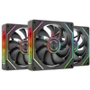 Image de Mars Gaming MF-LINKFINITYKIT2, Kit 3x Ventilateurs Modulaires PWM 12cm, Éclairage ARGB Infinity Mirror, Système Modulaire LINKFINITY, Connexion Magnétique, Configuration Flexible 2+1 Sans Câble, Noir en occasion ou reconditionné