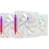 Image de Mars Gaming MF-LINKFINITYKIT2, Kit 3x Ventilateurs Modulaires PWM 12cm, Éclairage ARGB Infinity Mirror, Système Modulaire LINKFINITY, Connexion Magnétique, Configuration Flexible 2+1 Sans Câble, Blanc en occasion ou reconditionné