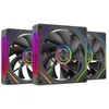 Image de Mars Gaming MF-LINKFINITYKIT2R, Kit 3x Ventilateurs Modulaires PWM 120mm à Pales Inversées, Éclairage ARGB Infinity Mirror, Système Modulaire LINKFINITY Magnétique, Configuration Flexible 2+1, Noir en occasion ou reconditionné