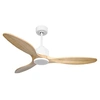 Image de Ventilateur de plafond Réversible Thermostat Wifi Moteur à courant continu Toits en pente Télécommande SalamisD132C0364879 Blanc