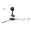 Image de Ventilateur de plafond Réversible Thermostat Wifi Moteur à courant continu Toits en pente Télécommande Adaptateur 2/3 Lames VirginD132C0365184 Noir