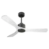Image de Ventilateur de plafond Réversible Thermostat Wifi Moteur à courant continu Toits en pente Télécommande NusaD132C0365206 Noir