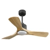 Image de Ventilateur de plafond réversible dimmable Wifi avec télécommande - RarotongaD106C03LED67826 Noir
