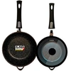 Image de Set 2 Sauteuse Induction Manche Amovible, Poêles 24/ 28cm Antiadhesive Couvercle MGK19S Noir