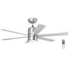 Image de Orbegozo CP 50120 - Ventilateur de plafond avec lampe et télécommande, 6 pales, 120 cm de diamètre, 65 W, 3 vitesses, couleur chromée en occasion ou reconditionné