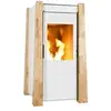 Image de Poêle à granulés de bois 9.5kw blanc/chêne 20886