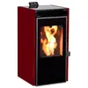 Image de Poêle à granulés de bois 7.5kw bordeaux/noir 20911