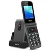 Image de Stella 2 - téléphone portable senior à clapet avec grosses touches, bouton sos, facile à utiliser, 3 mémoires directes, base de chargement - noir