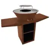 Image de Barbecue avec plaque ronde, grill et support EFP57CO Marron