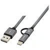 Image de MultiUSB2.0 - Câble USB - USB (M) pour Micro-USB de type B, 24 pin USB-C (M) - USB 2.0 - 1 m - gris