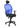 Image de Jorquera chaise bleue siège maille Bali en-tête fixe noir 15SABALI840C